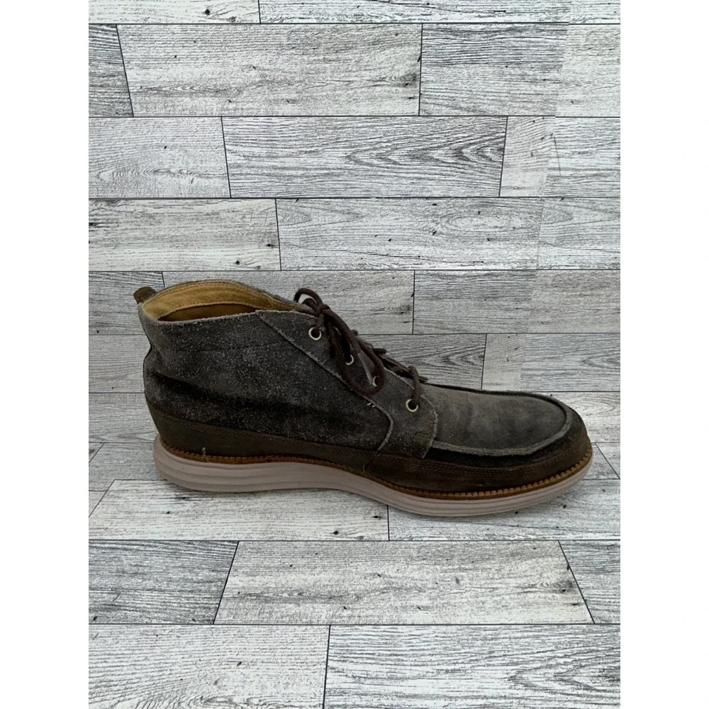 Cole Haan Grand.OS Men Size 11.5 M Grey Suede Moc Toe Chukka Boots C23433 Cole Haan Grand.OS Men Size 11.5 M Grey Suede Moc Toe Chukka  main image 2